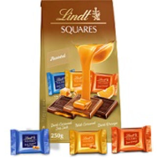 Lindt Squares Sachet Assortis 250g 8x14.50