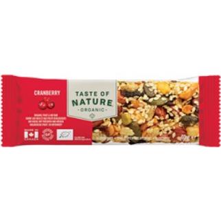 Taste Nature Québec Cranberry 40g 16X2.60