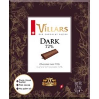 390068 Villars Noir Pur 72% 50G 20X2.60