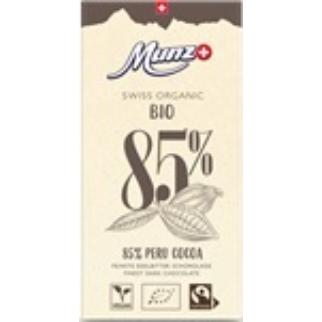 Munz Swiss Organic 100g 85% 12X4.95