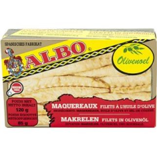 Albo Maquereaux Huile olive 120g 24x3.20