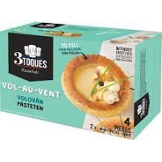 7244 3Toques Vol-au-Vent 4pc 106g 12x2.50