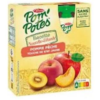 Pom'potes Pêche Kiwi (4x90g) 12x3.90