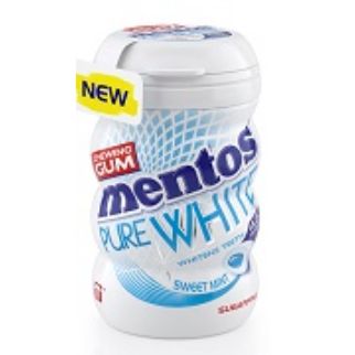 Mentos Gum Pure WHITE Bleu 90g 6x4.90
